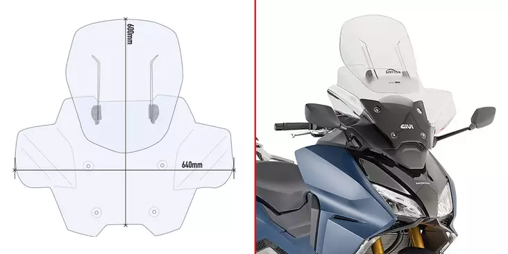 GIVI SLIDING WINDSCREEN HONDA FORZA 750 - Moottoripyörän tuulisuojat - 323-AF1186 - 1