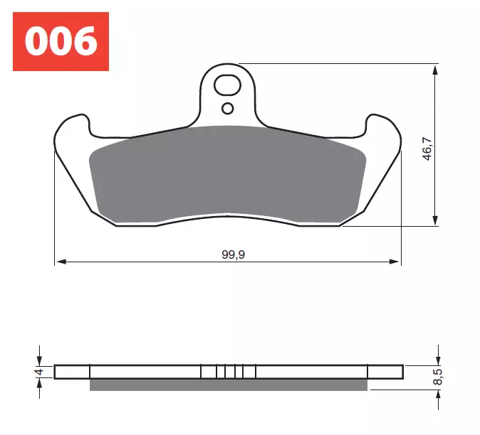 GOLDFREN Jarrupalat 006 Ceramic Carbon AD - Crossipyörän jarrupalat - 46-12-006 - 1