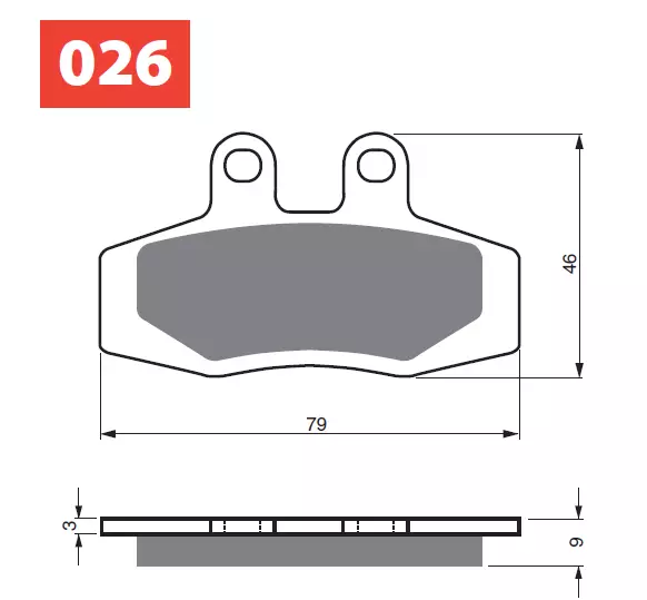 GOLDFREN Jarrupalat 026 Ceramic Carbon AD - Crossipyörän jarrupalat - 46-12-026 - 1