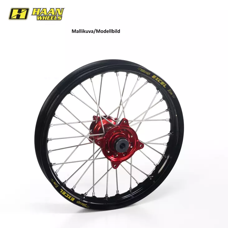 Haan vanne BETA 13- 18-2,15 RED HUB/BLACK RIM - Crossipyörän vannesarjat - 540-111601-236 - 1