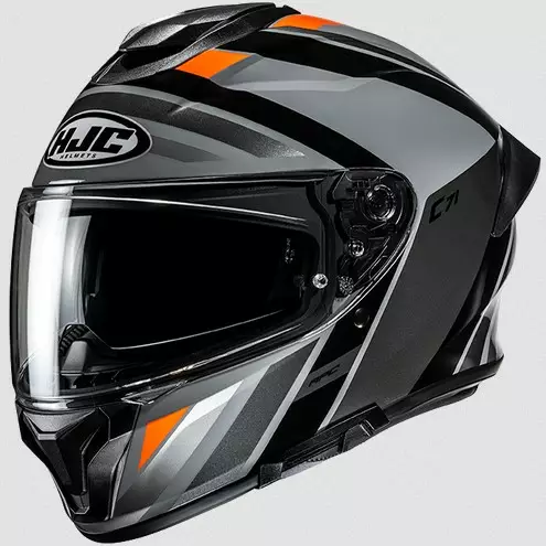 HJC kypärä C71 Faber, harmaa/oranssi/musta MC7 - Umpikypärät - 630-26596 - 2