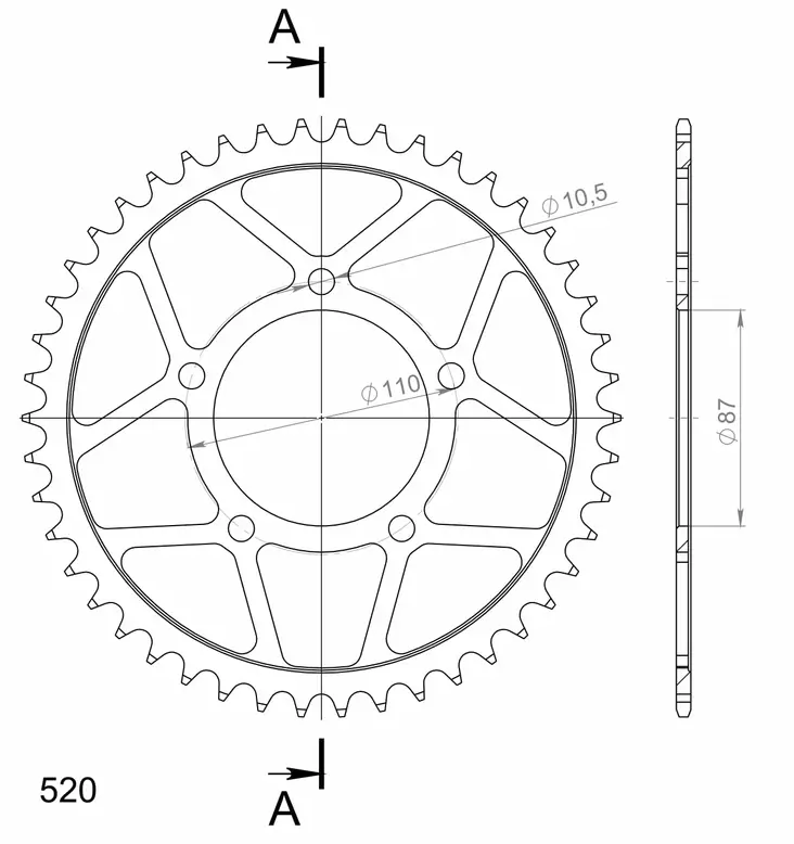 JT takaratas 823,46 - Moottoripyörän takarattaat - 27-2-823-46 - 1