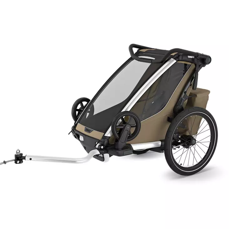 Lastenkuljetusperäkärry THULE Chariot Cross 2 single, Faded Khaki - Polkupyörän lastenistuimet ja kärryt - 10201036 - 1