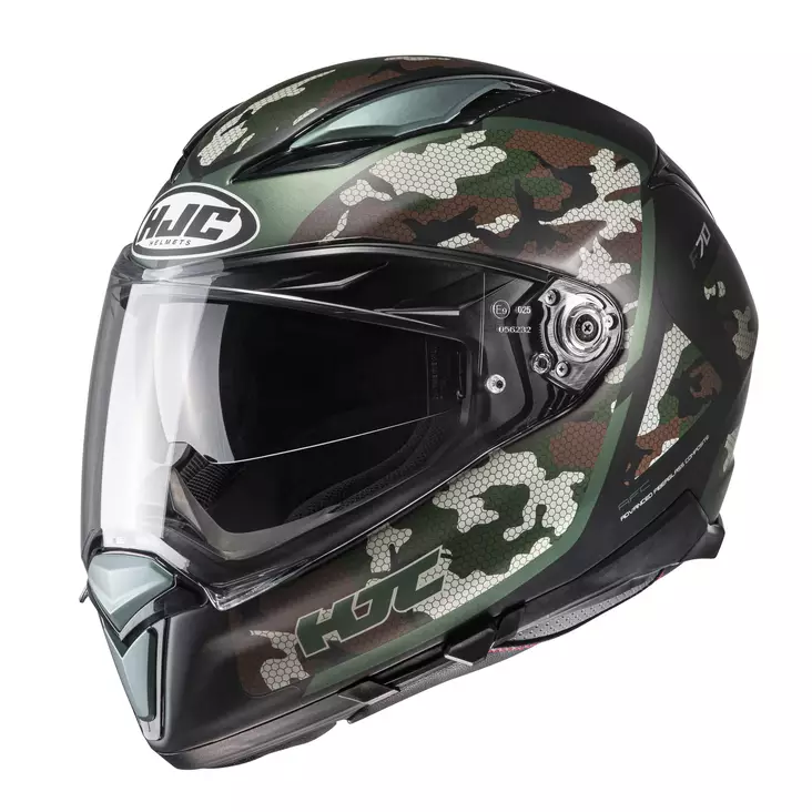 Moottoripyöräkypärä HJC F70 Katra MC4SF, camo/vihreä - Umpikypärät - 630-22036 - 1