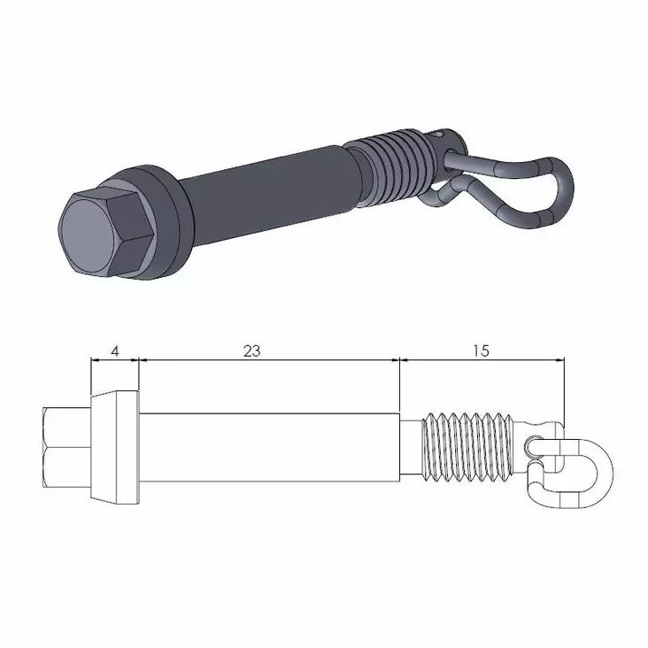 Moto-Master brake pad pin - Crossipyörän muut jarruosat - 235-213046 - 1