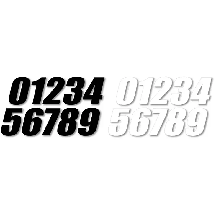 One Kilpanumerot 6 Musta 6 SX STYLE 3kpl - Crossipyörän kilpanumerot - 383-0063-6 - 1