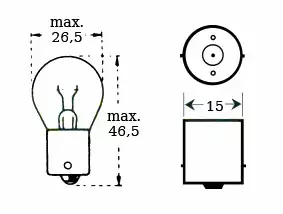Polttimo 12v 18w Ba 15s - Polttimot - 12-71646 - 1