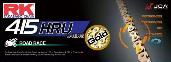 RK GB415HRU UW-rengasketju Moto 3 - Mopon ketjut - 282-415120-136 - 1