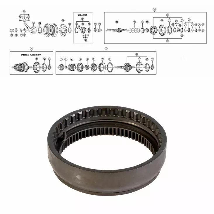 Shimano nexus 7-v (sg-7c25/30), hammasrengas täyd. 1 - Polkupyörän takanapa Shimano 7-v - 64266 - 1