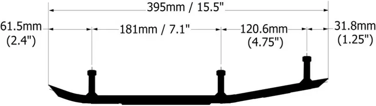 Ohjausrauta - Moottorikelkan suksen kumipuskurit - 88-08306 - 1