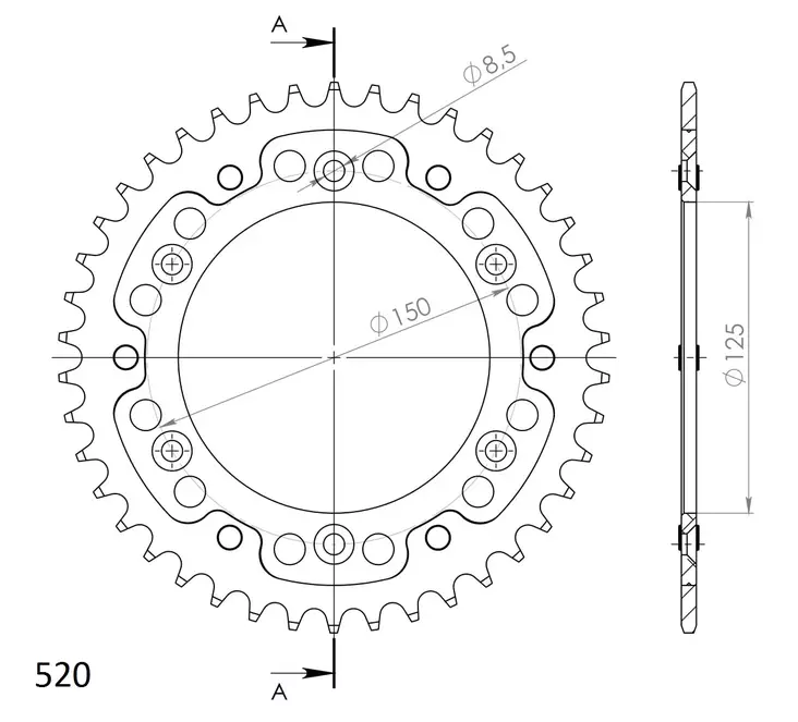 Supersprox Stealth Takaratas Oranssi - Moottoripyörän takarattaat - 272-990-RST-42-6 - 1