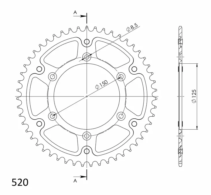 Supersprox Stealth Takaratas Oranssi - Moottoripyörän takarattaat - 272-990-RST-51-6 - 1