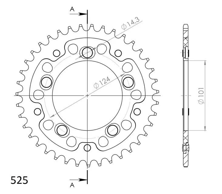 Supersprox Stealth Takaratas Oranssi - Moottoripyörän takarattaat - 272-991-RST-40-6 - 1