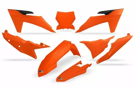 UFO Muovisarja 5-osainen Oranssi 127 KTM SX/SXF125-450 23–24 - Crossipyörän muovisarjat - 650-K529-127 - 1