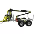 Bronco ATV metsäkärry 450-II Hydraulisella vedolla vinssillä ja aisan käännöllä - Mönkijän kärryt ja reet - 77-12197 - 1