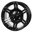 BSK Vanne 12x7 4/137 4+3 Musta - Mönkijän vanteet - 74-BSK-124137 - 1