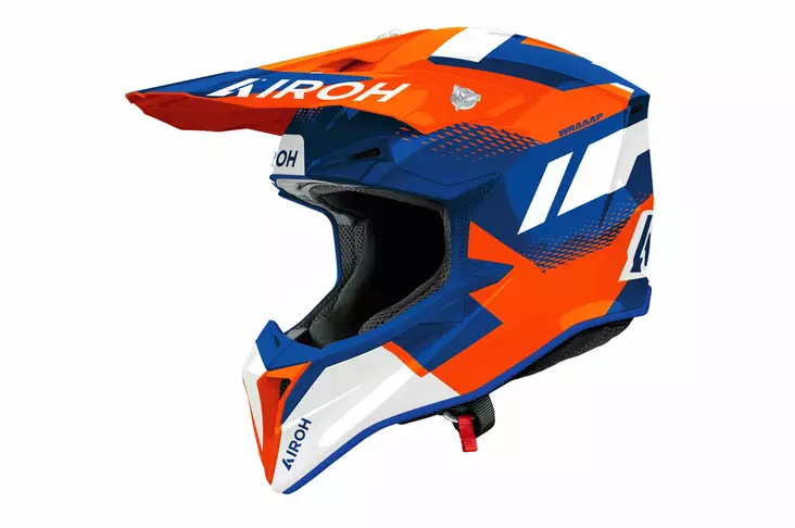 Crossikypärä Airoh Wraaap Vision, oranssi/sininen kiiltävä - Crossikypärät - 57-26037 - 1