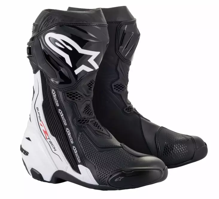 Ajosaappaat Alpinestars Supertech R v2, musta/valkoinen - Ajokengät - D372867 - 1
