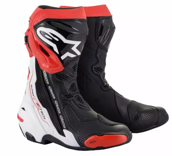 Alpinestars Ajosaapas Supertech R v2 Musta/Valkoinen/Punainen - Ajokengät - D372887 - 1