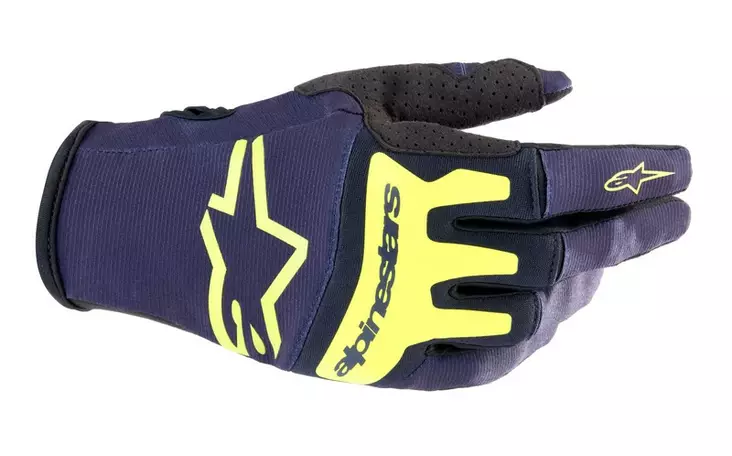 Alpinestars crossihanskat Techstar Tumman Sininen/Keltainen Fluo - Crossihanskat - D438507 - 2