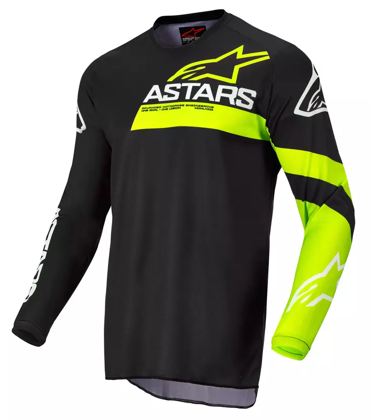 Alpinestars Paita Fluid Chaser Musta/Keltainen - Crossipaidat - D394207 - 1