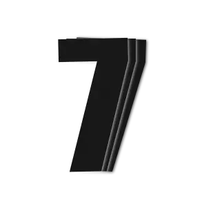 Blackbird kilpanumerot musta 3kpl/srj 16x7,5cm #7 - Crossipyörän kilpanumerot - 381-5048-20-7 - 1