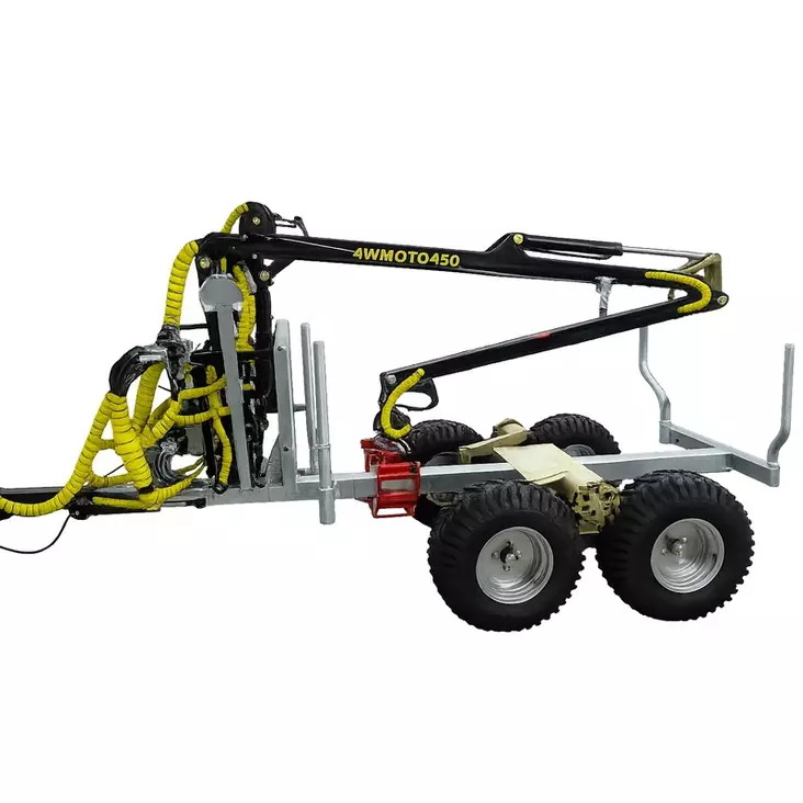 Bronco ATV metsäkärry 450-II Hydraulisella vedolla vinssillä ja aisan käännöllä - Mönkijän kärryt ja reet - 77-12197 - 1
