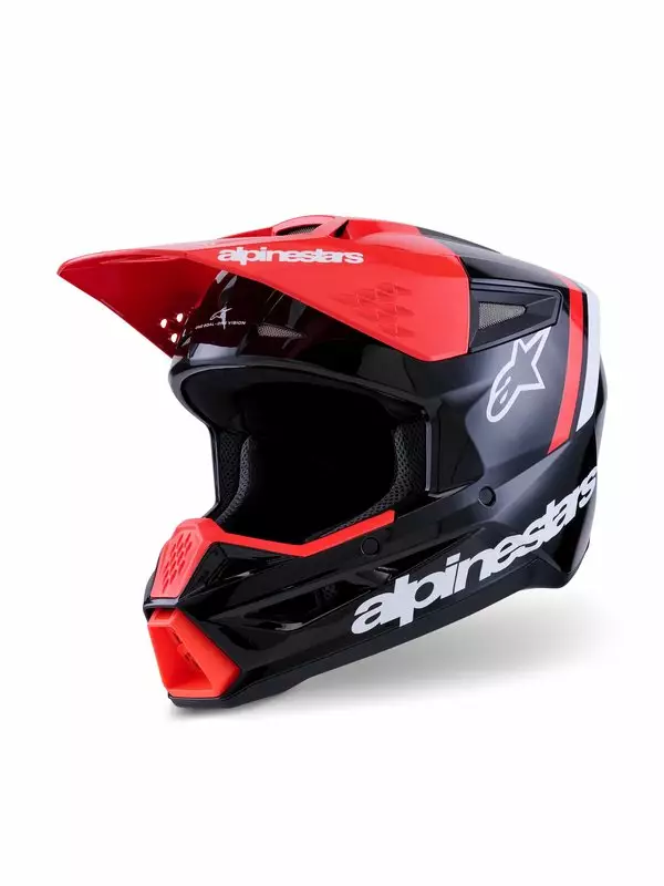 Crossikypärä Alpinestars S-M3 Radium, musta/vunainen/valkoinen - Crossikypärät - D513787 - 1