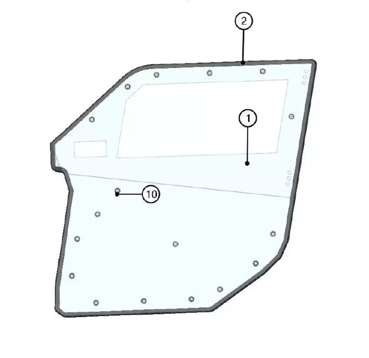 DFK Ovitiiviste 1m ''Pirela Glass'' Can-Am Maverick Trail (5m/ovi, 4,5m/tuulilasi) - DFK lämpöhyttien varaosat - 723-002557 - 1