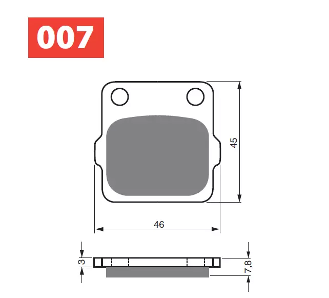 GOLDFREN Jarrupalat 007 Ceramic Carbon K1 - Crossipyörän jarrupalat - 46-12-007 - 1