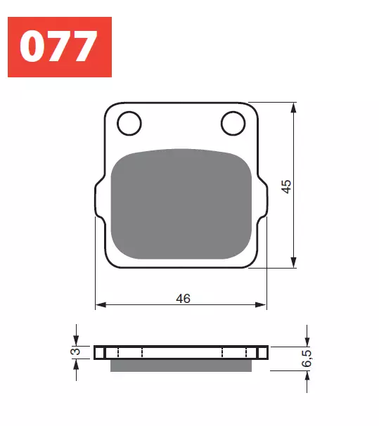 GOLDFREN Jarrupalat 077 Ceramic Carbon K1 - Crossipyörän jarrupalat - 46-12-077 - 1