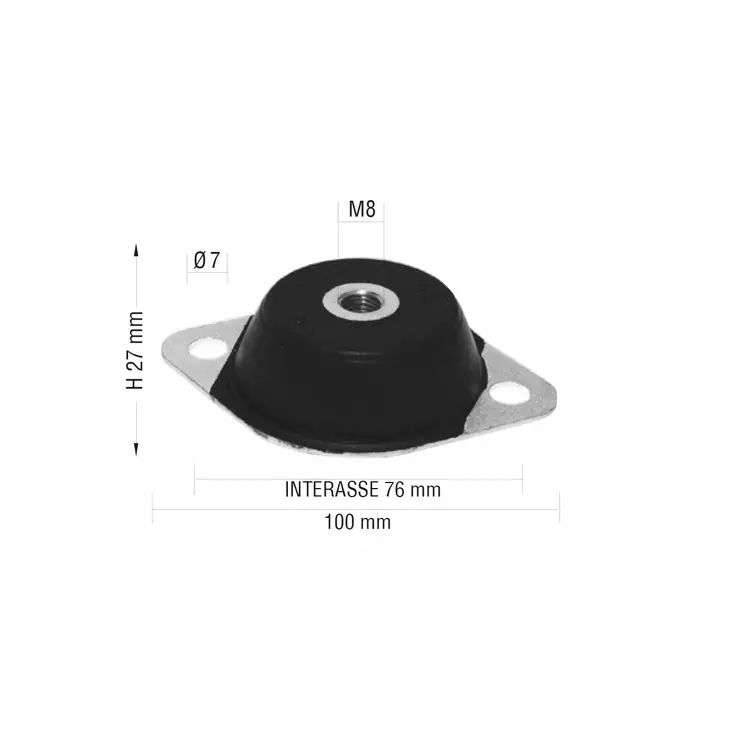 Moottorin kumityyny: Microcar/Bellier - Mopoauton moottorin osat - 309-1000557 - 1