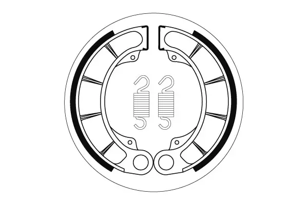 SBS Jarrukengät 2207 - Moottoripyörän jarrukengät - 23-2207 - 1