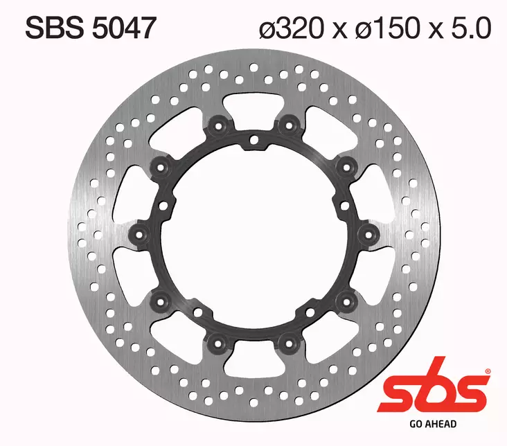 SBS Jarrulevy Standard - Moottoripyörän jarrulevyt - 230-5047 - 1