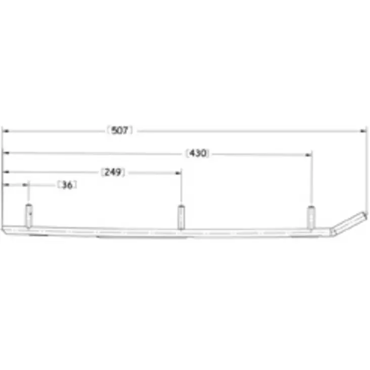 Ohjausrauta - Moottorikelkan ohjausraudat - 881-4617 - 1