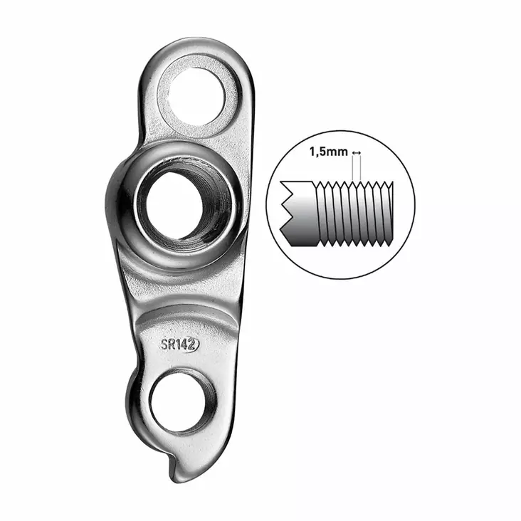 Takavaihtajan korvake marwi, gh-187, 12mm läpiakselille, kierre 1.5. - Polkupyörän korvakkeet - GH-187 - 2