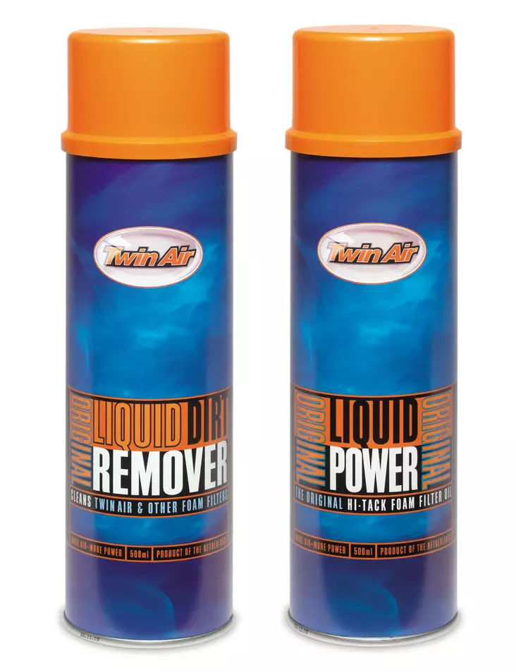 Twin Air Liquid Power Spray + Liquid Dirt Remover Spray Pak (2x500ml) (IMO) - Ilmansuodatinöljyt ja aineet - 201-15-9007 - 1