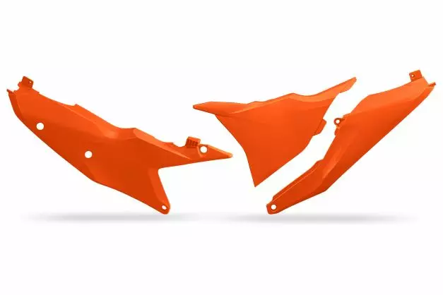 UFO Sivunumerokilvet SX/SX-F 125-450 23–.. EXC/F 24–.. Oranssi 127 - Crossipyörän sivunumerokilvet - 650-5012-127 - 1