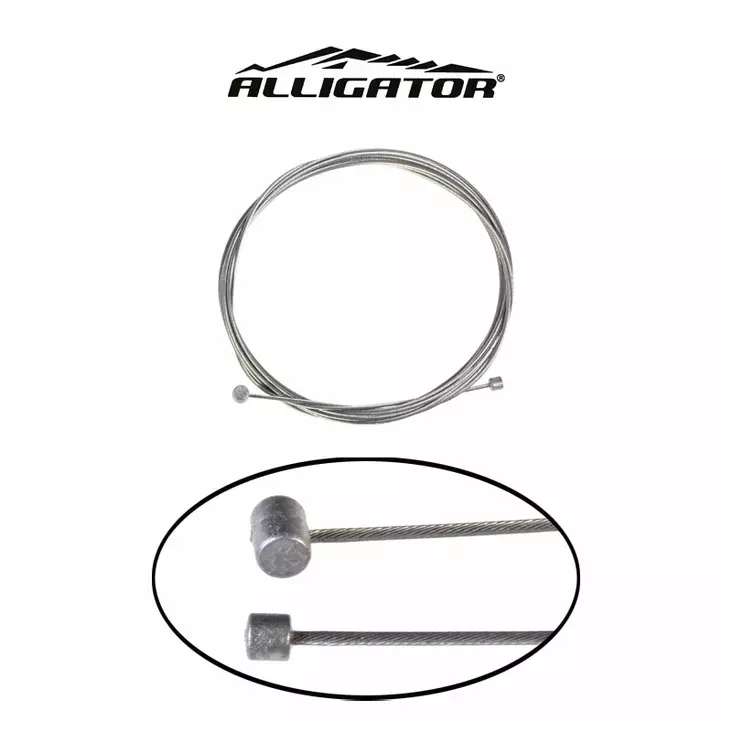 Vaihdevaijeri alligator, 2-päinen, paljas - Polkupyörän vaihdevaijerit - 60697 - 1