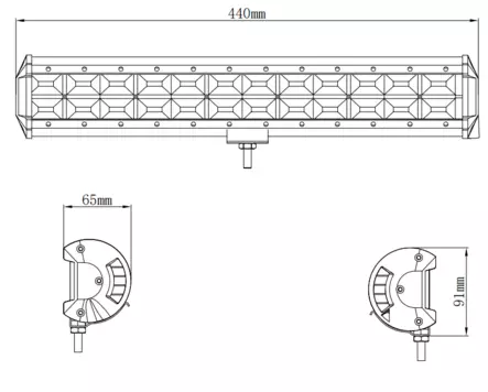Kinwons Led Kaukovalopaneeli 10-30V 288W Flood - Valaisimet ja työvalot - 109-85288 - 2