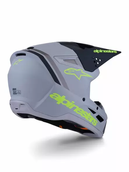 Crossikypärä Alpinestars S-M3 Radium, harmaa/musta/keltainen - Crossikypärät - D513788 - 2