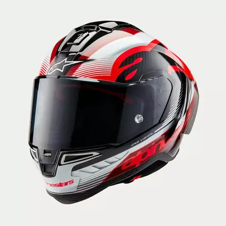 MP-Kypärä Alpinestars Supertech R10 Team, musta/carb/punainen/valkoinen - Umpikypärät - D489528 - 1