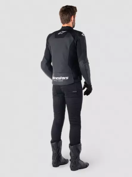 MP-nahkatakki Alpinestars Faster v3 Airflow, musta/valkoinen - MP Nahkatakit - D496898 - 4