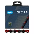 Ketju 11-v kmc dlc11, black/red, 118l - Ketjut 11-vaihteisiin - BD11BR118 - 2