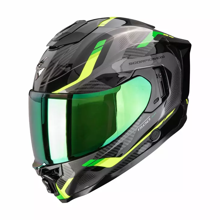 SCORPION kypärä EXO-1500 AIR SLEEK, musta/vihreä - Umpikypärät - 649-26138 - 1
