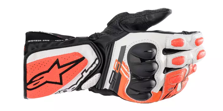 Ajohanskat Alpinestars SP-8 v3, valkoinen/musta/punainen - MP Ajohanskat - D439208 - 1