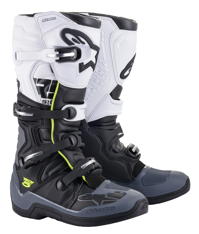 Alpinestars ajosaapas Tech 5, musta/valkoinen/harmaa - Crossikengät - D372258 - 2