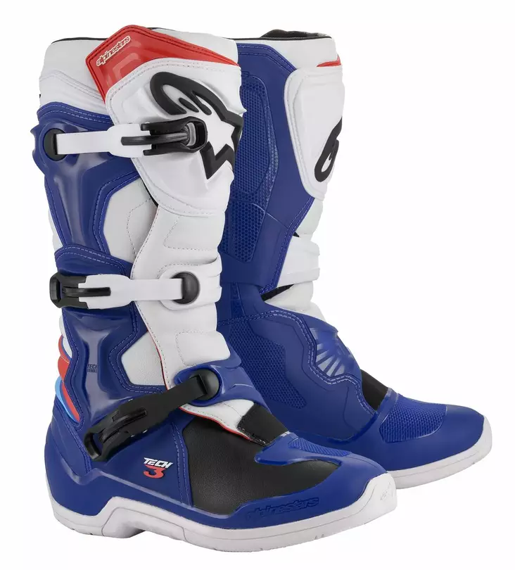 Alpinestars Saapas Tech 3 sininen/valkoinen/punainen - Crossikengät - D279198 - 1