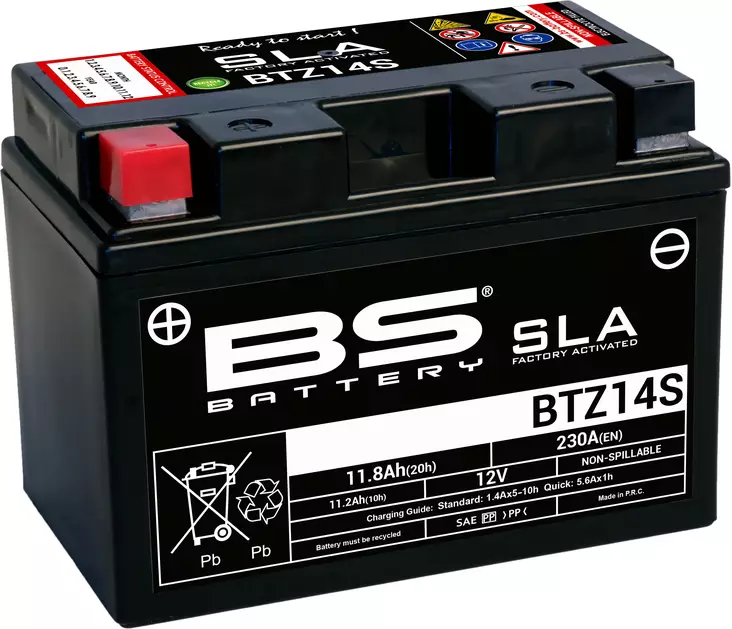 BS Battery BTZ14S (FA) SLA - Sealed & Activated - BS akut - 140-300638 - 1