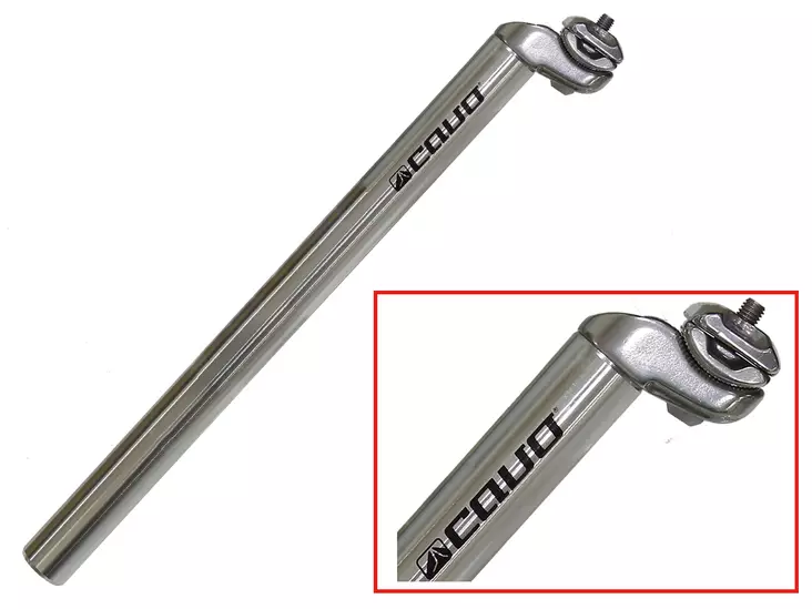 CAVO satulakiinnike, alumiinipuristin / hopea, 29.8x400mm - Polkupyörän istuinkannattimet - 42-6298 - 1